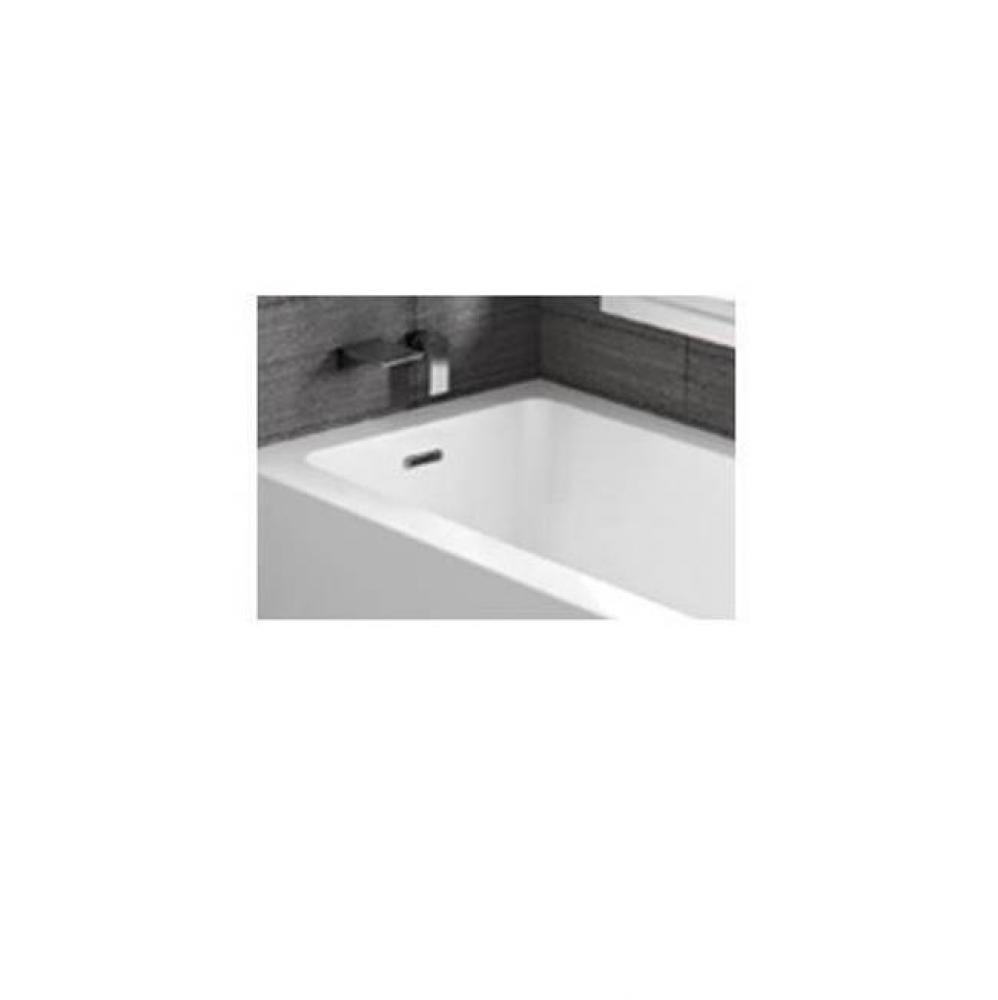 Linear bathtub overflow and drain, Chrome