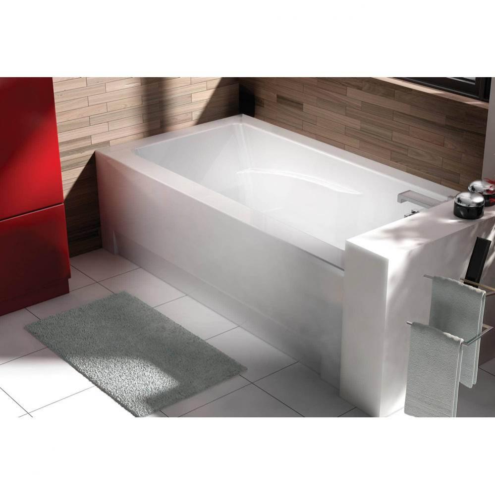 City 60 x 32, Alcove AeroMassage Bathtub, Glossy White