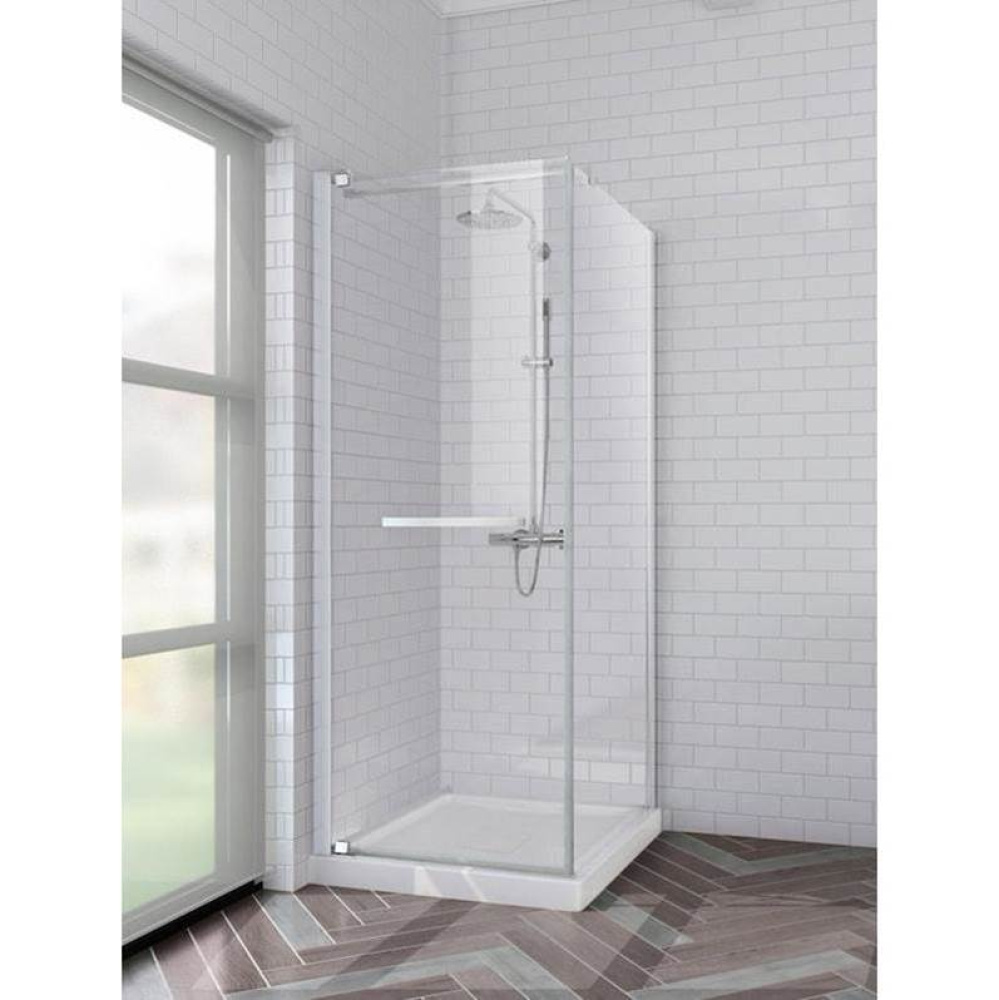 California 32, Hinged Corner Shower Doors, Chrome