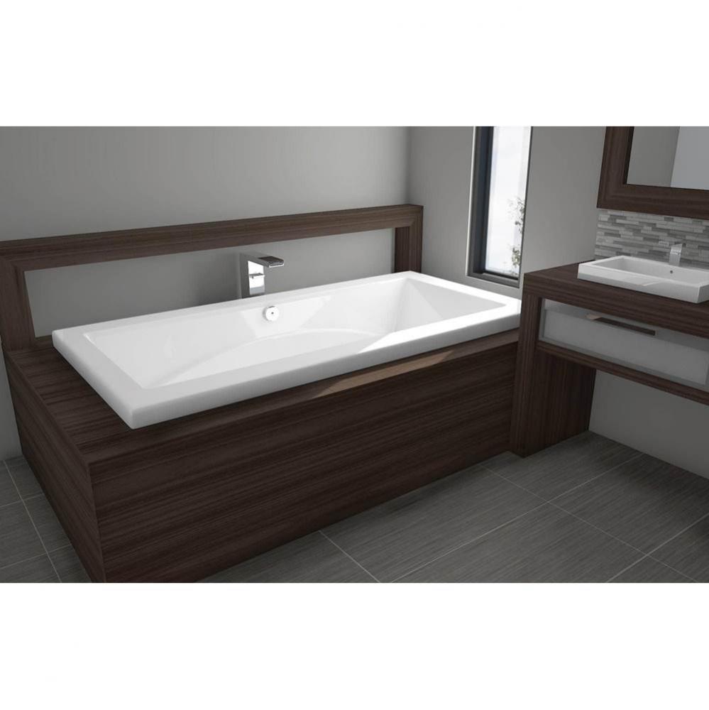 Freedom 72 x 36,Deck Mount Soaking Bathtub, Glossy White