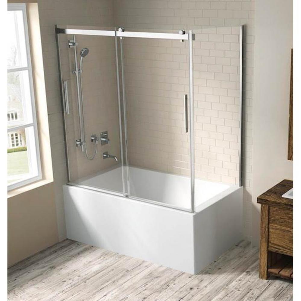 Hydria 60, Sliding Corner  Bathtub Door, Chrome