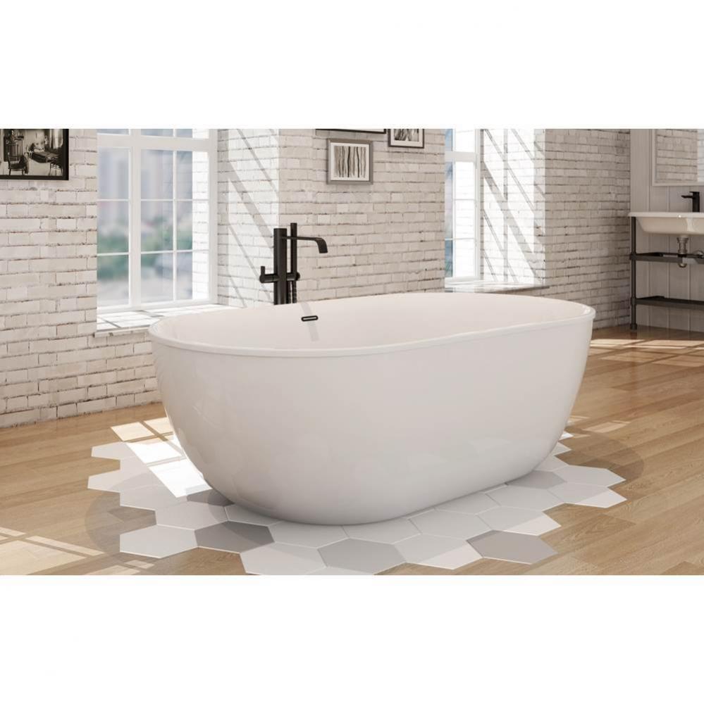 Kelowna Freestanding 66 x 34, Soaking Bathtub, Glossy White
