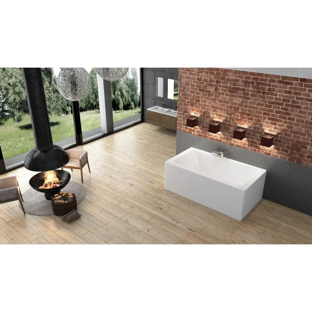 Loft 3 Sides (Front, Left And Right) 66 x 31, SuperAeroMassage Bathtub, Glossy White