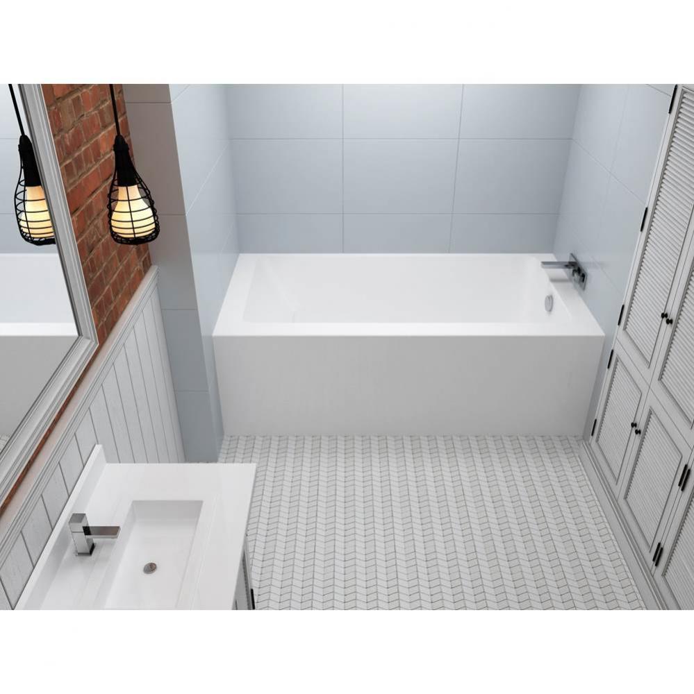 Loft Alcove 60 x 31, Soaking Bathtub, Glossy White