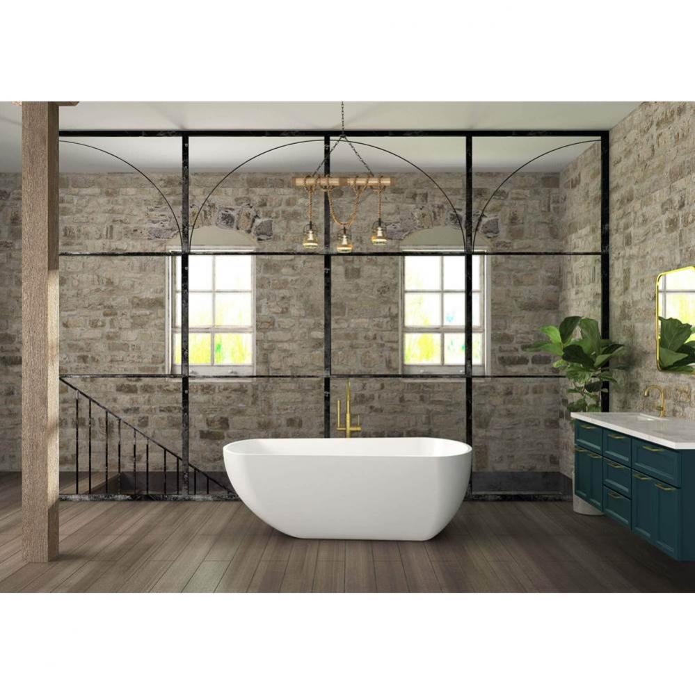 Muskoka Freestanding 67 x 36, AeroMassage Bathtub, Glossy White