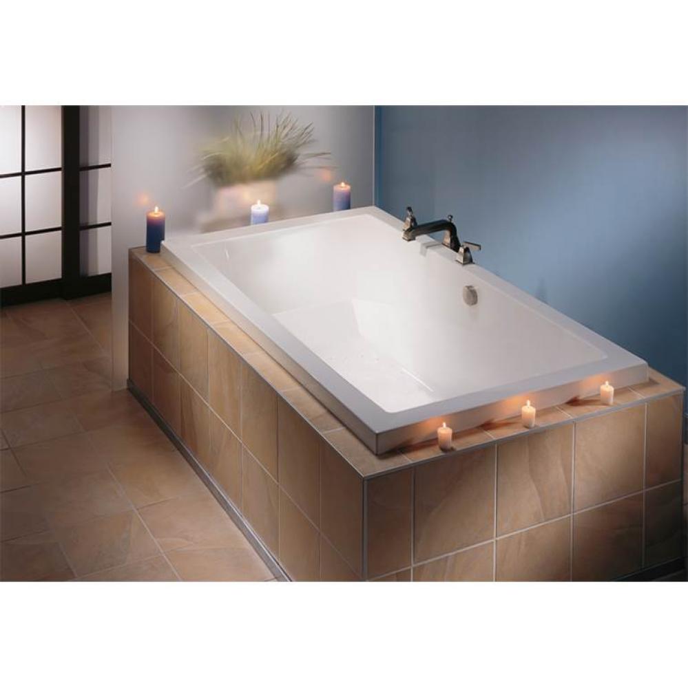 Nature Deck Mount 74 x 42, Soaking Bathtub, Glossy White