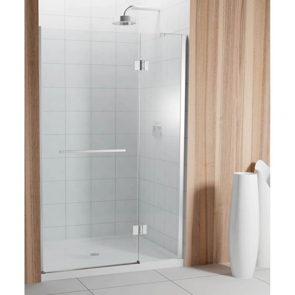 California Pivoted 36 x ,  Shower Doors, Chrome, 8mm Clear treated glass