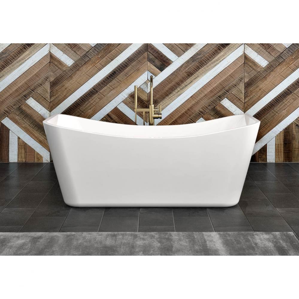 Primrose Freestanding 70 x 36, Soaking Bathtub, Glossy White