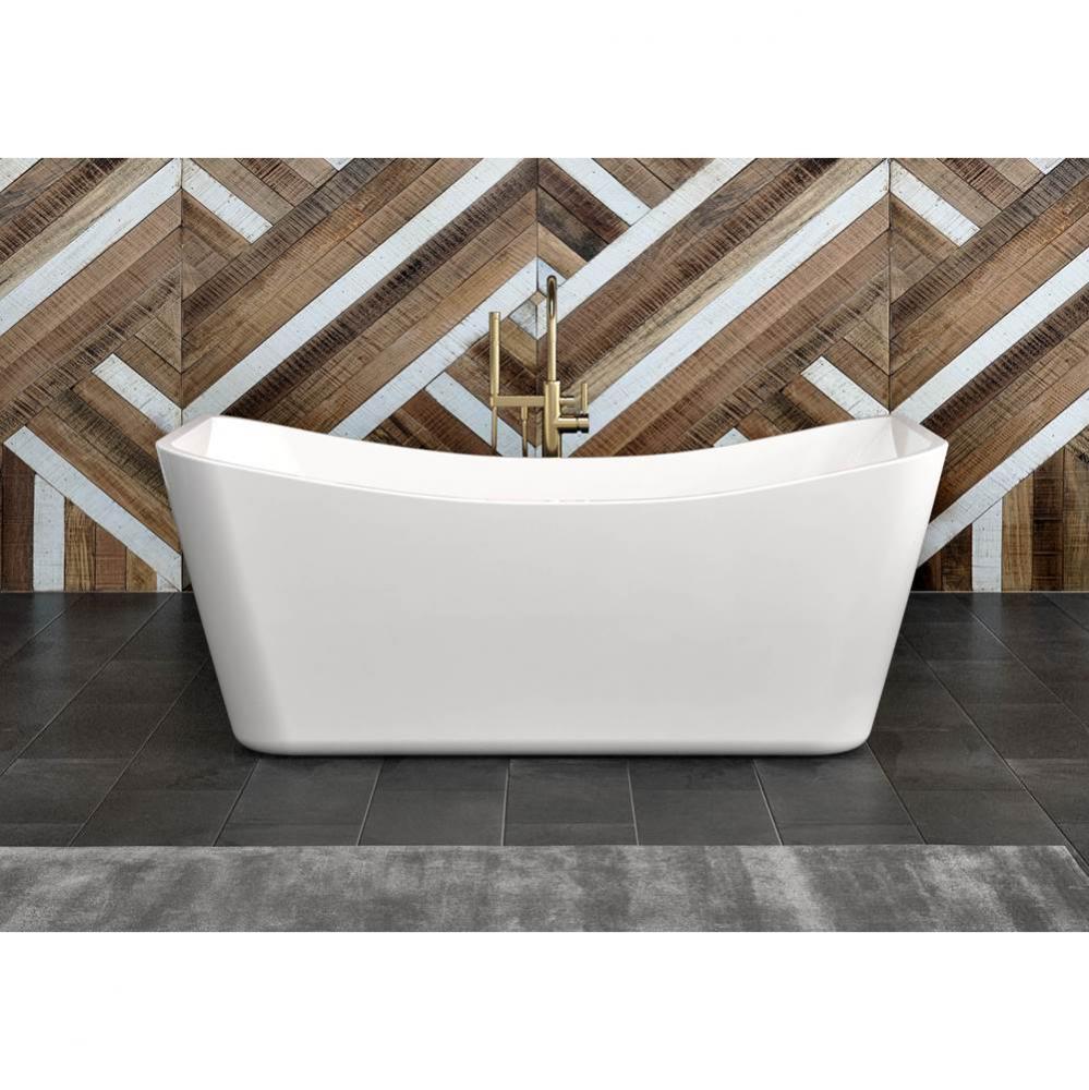 Primrose Freestanding 70 x 36, AeroMassage Bathtub, Glossy White