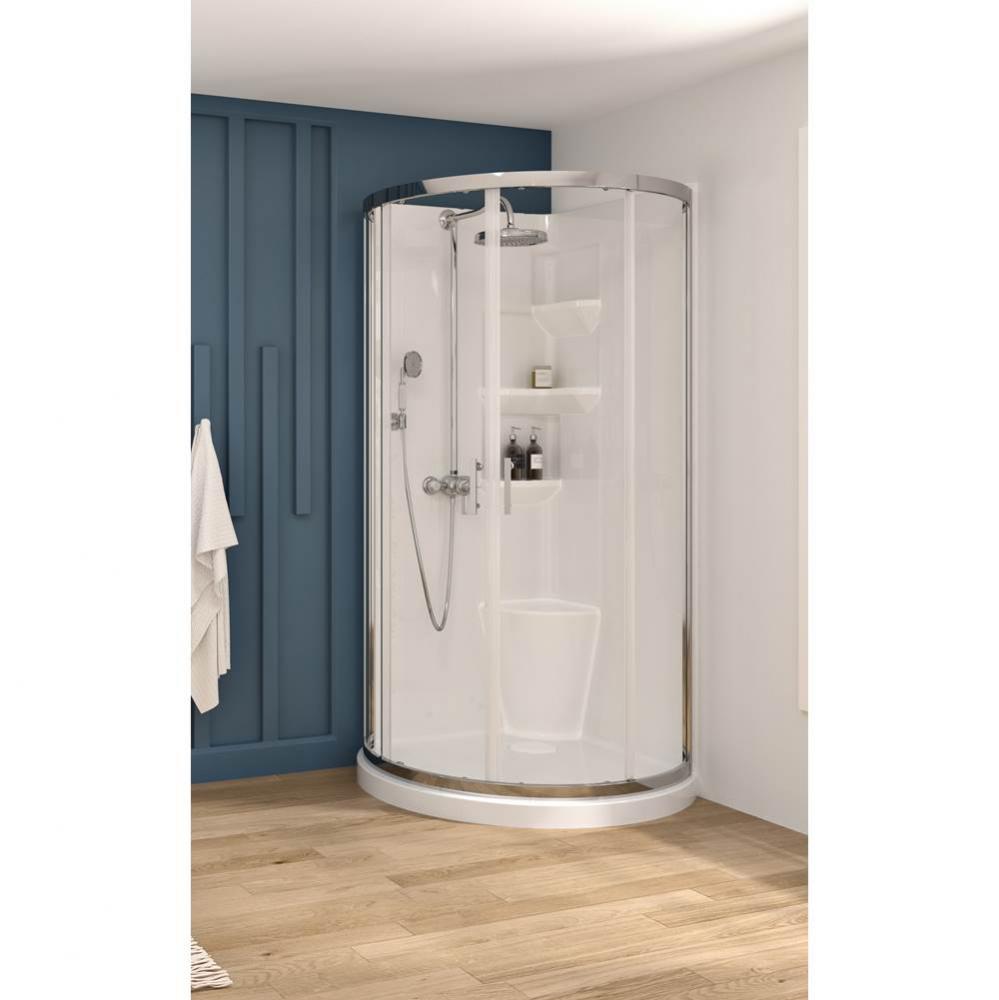 Reality 1 piece 34 x 34,  Shower Enclousure, Glossy White