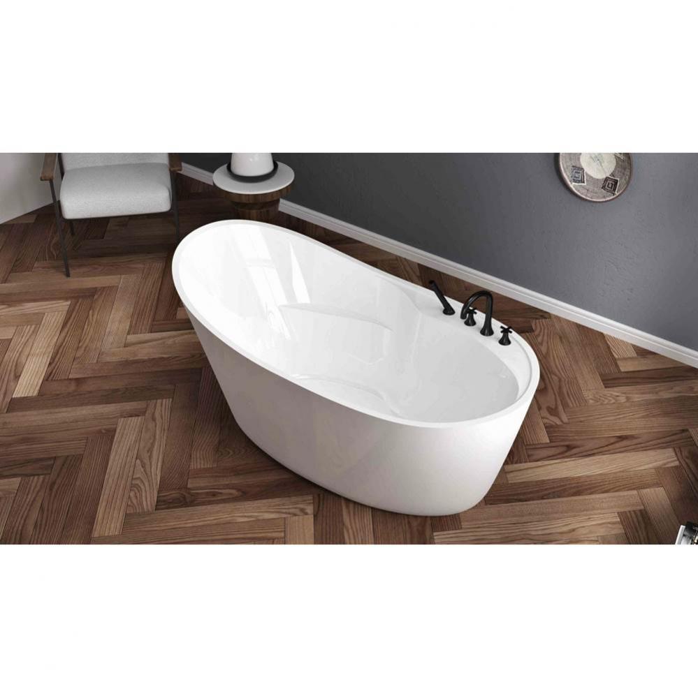 Romy Freestanding 67 x 34, Soaking Bathtub, Glossy White