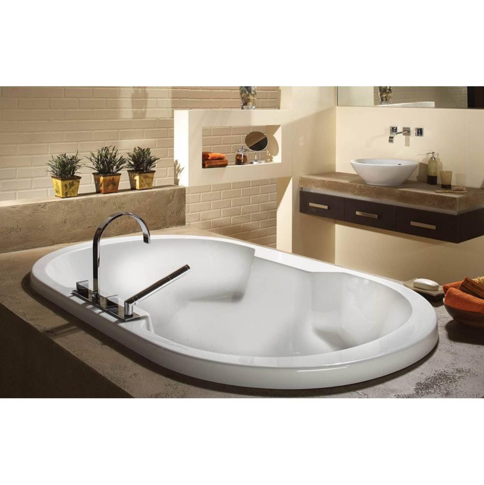 Sophia Deck Mount 72 x 41,5, AeroMassage Bathtub, Glossy White