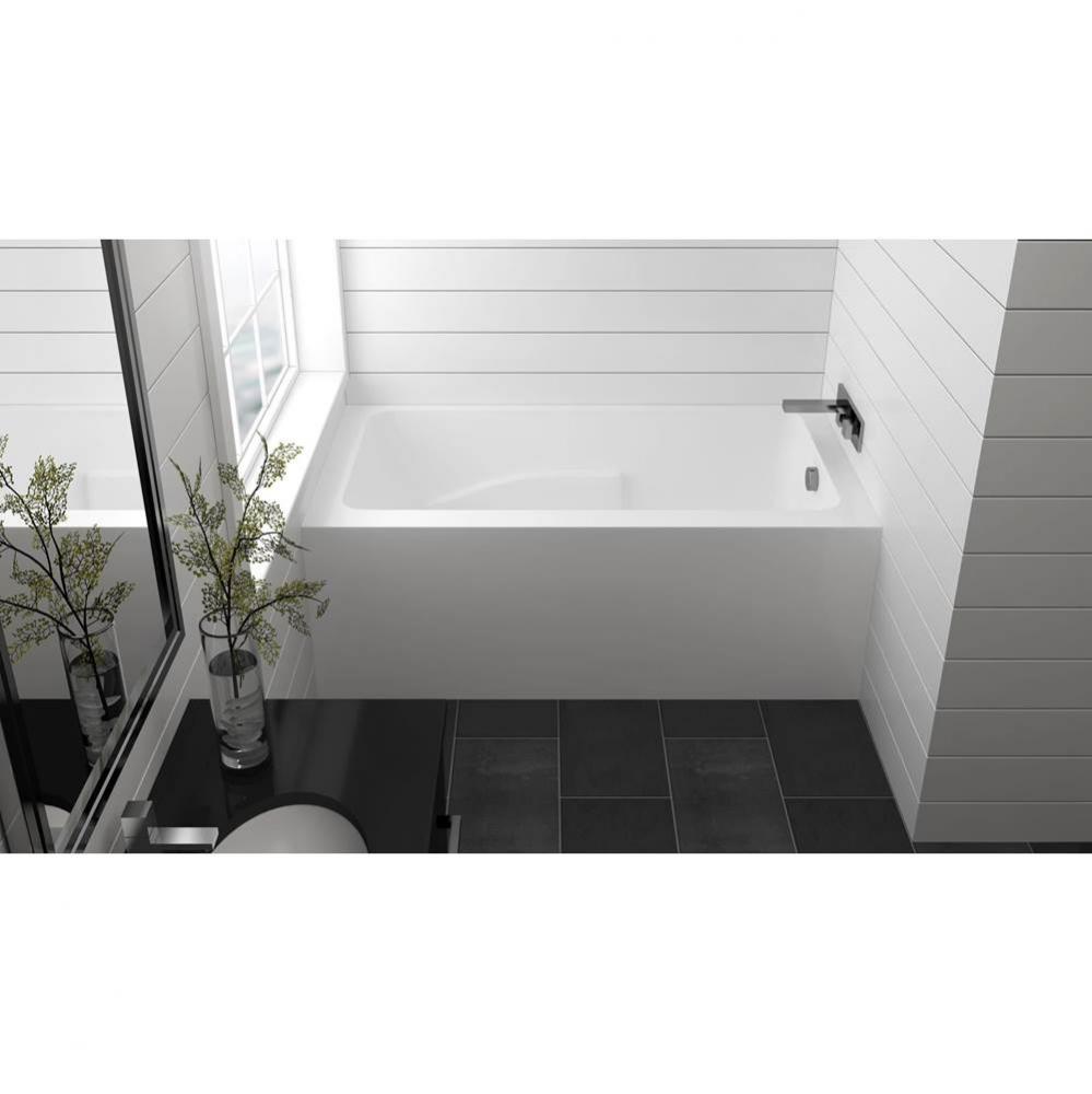 Suite Alcove 60 x 31, Soaking Bathtub, Glossy White