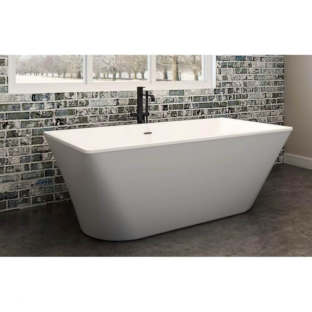 Tahoe Freestanding 55 x 31, Soaking Bathtub, Glossy White