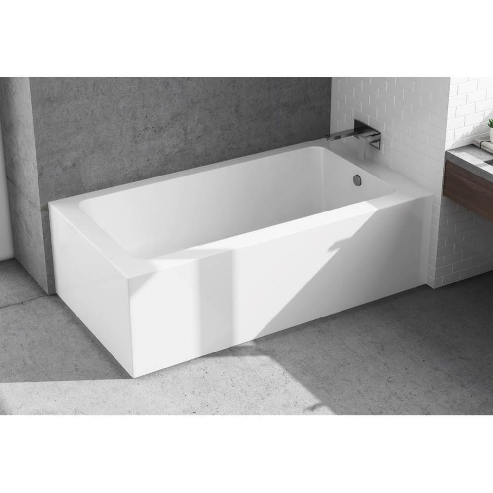 Urbania 2 Sides 60 x 31, Soaking Bathtub, Glossy White