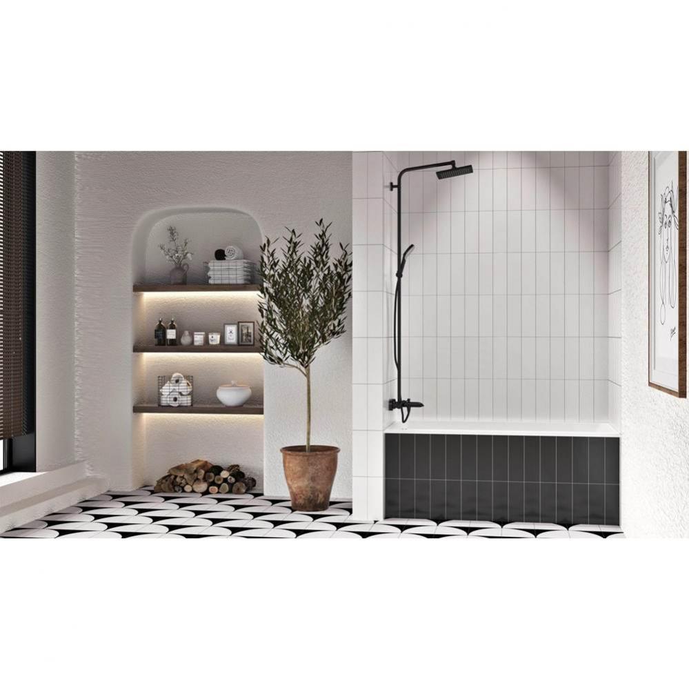 Viele Alcove 60 x 28, Soaking Bathtub, Glossy White