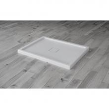 Oceania Baths SB4236B01 - Corner Shower Base,  Square cover drain , 42 x 36, Glossy White