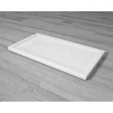 Oceania Baths SB6636X01 - Shower Base,  Rectangular end cover drain , 66 x 36, Glossy White