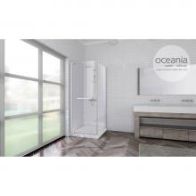 Oceania Baths FP34R36 - California 34 x 36,Hinged  Shower Doors, Chrome