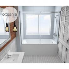Oceania Baths HY66 - Hydria 66, Sliding  Bathtub Door, Chrome