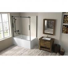 Oceania Baths HY60R31BK - Hydria 60, Sliding Corner  Bathtub Door, Matte Black