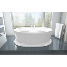Oceania Baths LE42PD01 - Legende Freestanding 71 x 41,5, Soaking Bathtub, Glossy White