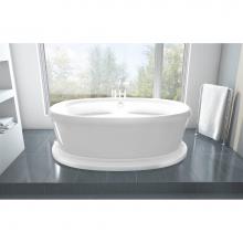 Oceania Baths LE42PDAM01 - Legende Freestanding 71 x 41,5, AeroMassage Bathtub, Glossy White