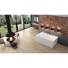 Oceania Baths LO6631RSFLRSA01 - Loft 3 Sides (Front, Left And Right) 66 x 31, SuperAeroMassage Bathtub, Glossy White