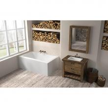 Oceania Baths LO6031RSFLI01 - Loft Alcove 60 x 31, Soaking Bathtub, Glossy White