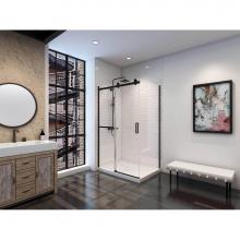 Oceania Baths PBSD48R36BK - Marelia Sliding 48 x 36,  Shower Doors, Matte Black, 8mm Clear treated glass