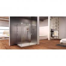 Oceania Baths PBSD48R42 - Marelia Sliding 48 x 42,  Shower Doors, Chrome, 8mm Clear treated glass