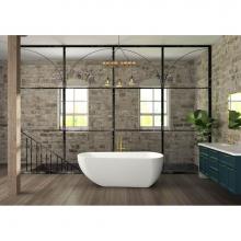 Oceania Baths MU67AM01 - Muskoka Freestanding 67 x 36, AeroMassage Bathtub, Glossy White