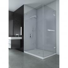 Oceania Baths PR23642 - California Pivoted 36 x 42,  Shower Doors, Chrome, 8mm Clear treated glass