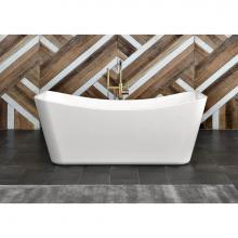 Oceania Baths PR70AM01 - Primrose Freestanding 70 x 36, AeroMassage Bathtub, Glossy White