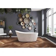 Oceania Baths RO5901 - Romy Freestanding 59 x 31, Soaking Bathtub, Glossy White
