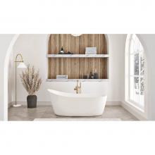 Oceania Baths RO59AM01 - Romy Freestanding 59 x 31, AeroMassage Bathtub, Glossy White