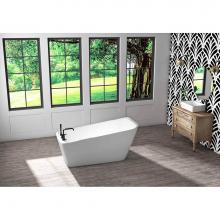 Oceania Baths SI63DMFAM01 - Sikome Freestanding 63 x 31, AeroMassage Bathtub, Glossy White