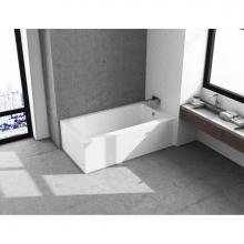 Oceania Baths UR6031RSFLLI01 - Urbania 2 Sides (Front And Left) 60 x 31, Soaking Bathtub, Glossy White