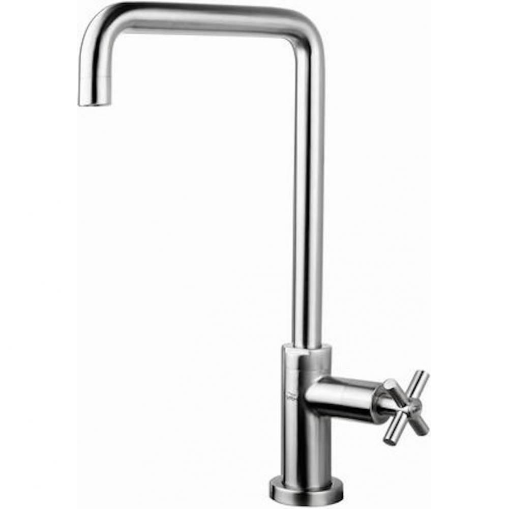 Kitchen Faucet - ''Smooth'' Single Supply Cross Handle