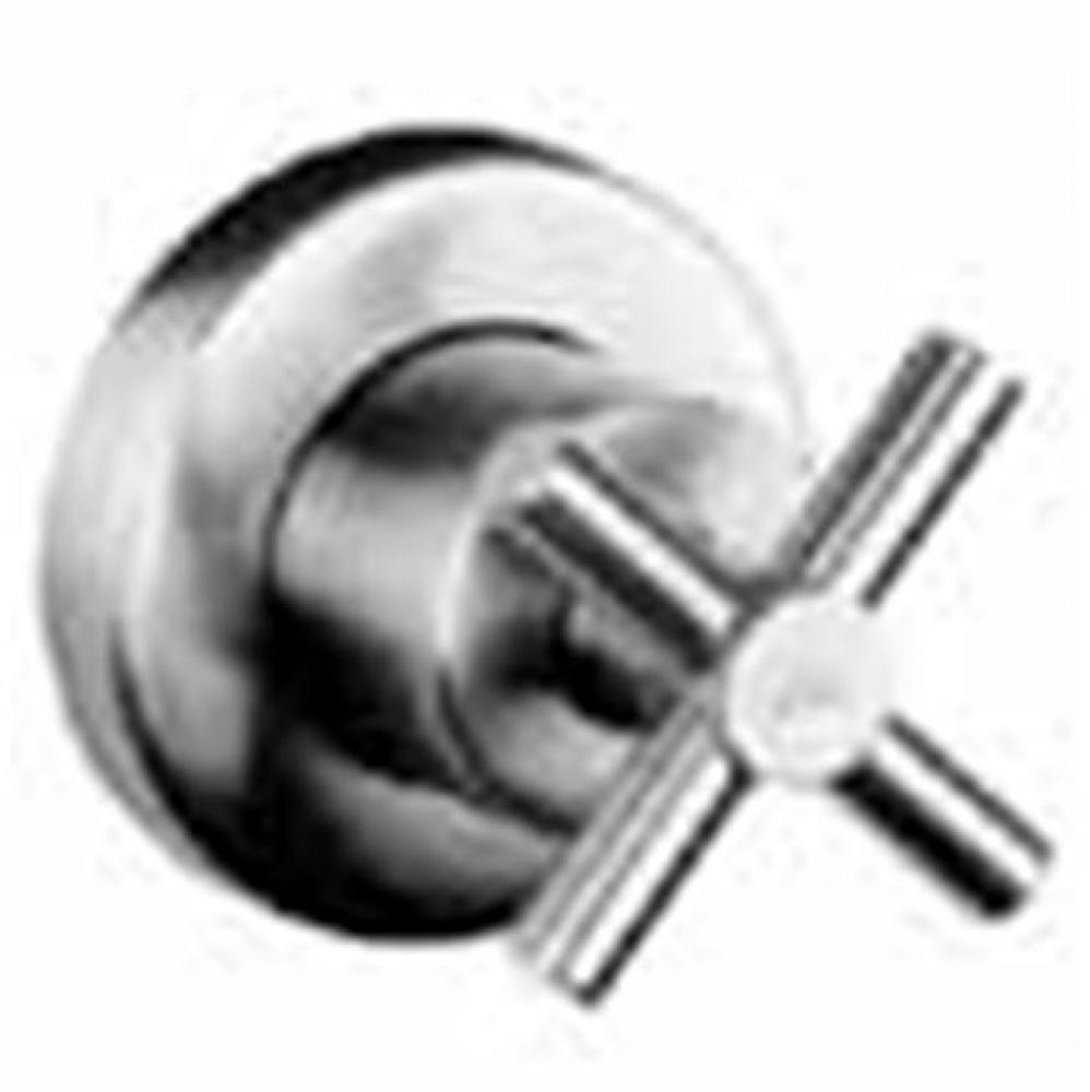 Concealed Single Supply Valve - ''Smooth'' Cross Handle - 316 Stainless Steel