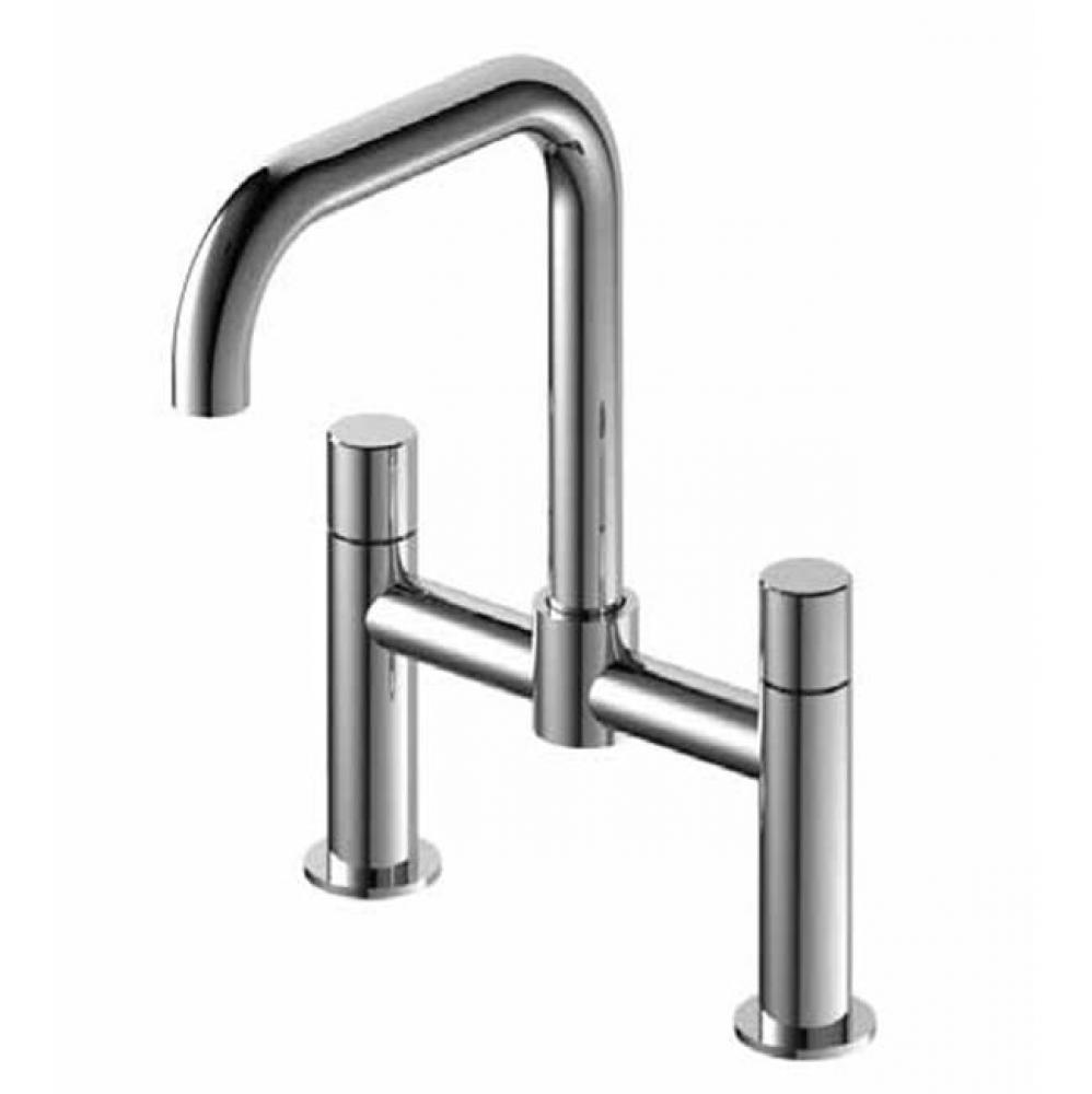 ''Waterline'' Hot & Cold Supply Kitchen Sink Faucet with Swivel Spout