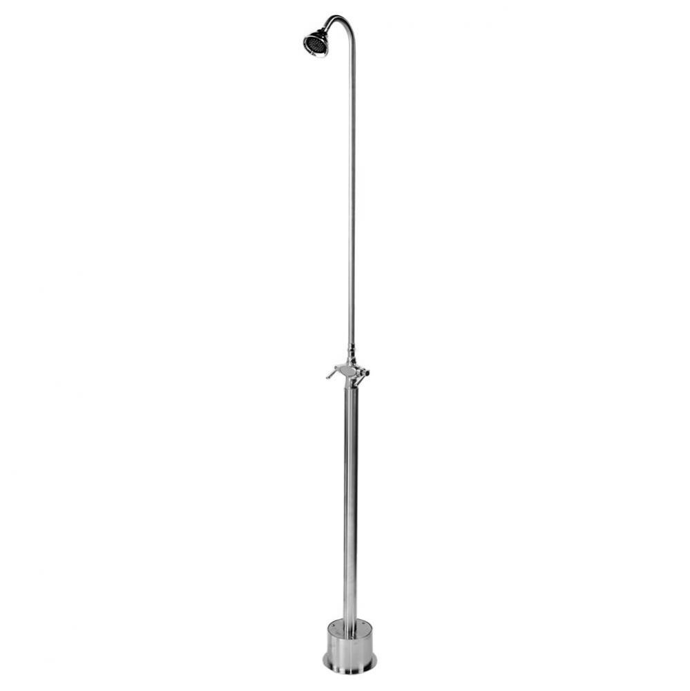 Free Standing Hot & Cold Shower - ADA Lever Handle Valve, 3'' Shower Head