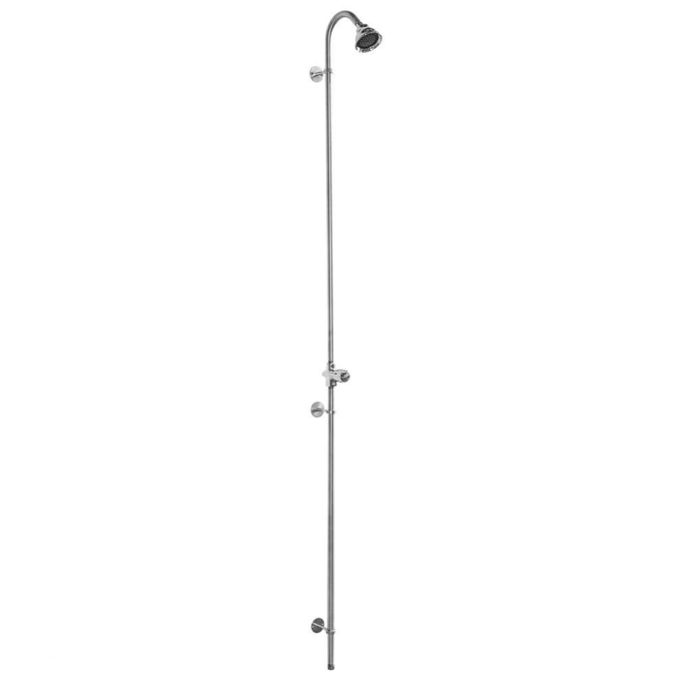 Wall Mount Single Supply Shower - ADA Metered Valve, 3'' Shower Head