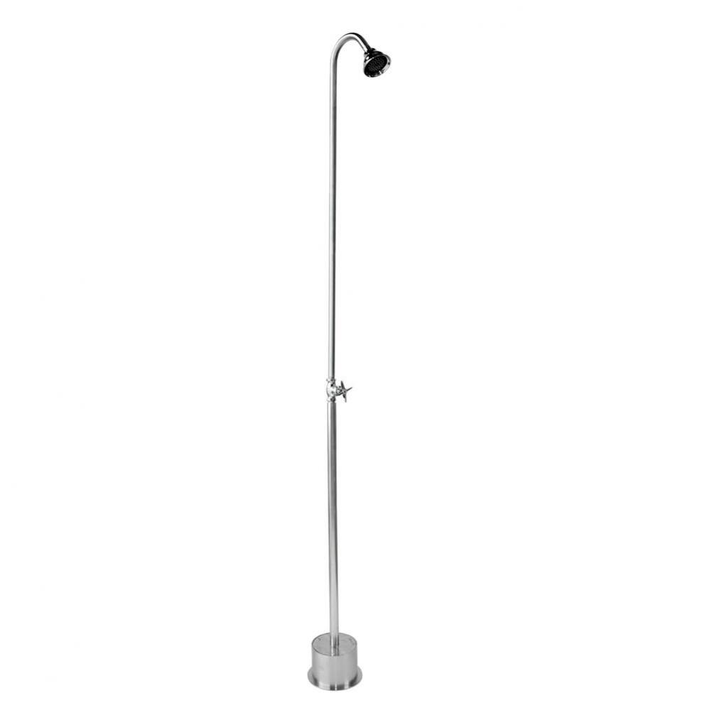 Free Standing Single Supply Shower - Cross Handle Valve, 3'' Shower Head