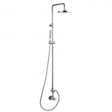 Outdoor Shower CAP-041AS-8 - Wall Mounted Single Supply Shower - ''Smooth'' Cross Handle Valve, 8'&apo