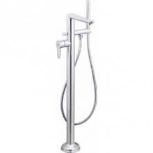 Outdoor Shower CAP-4001-31 - Free Standing Tub Filler - Hot & Cold Lever Handle, Hand Spray & Hose - 316 Stainless Stee