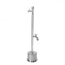 Outdoor Shower FSDFHB-ADA - Free Standing Single Supply ADA Metered Drinking Fountain, Hose Bibb