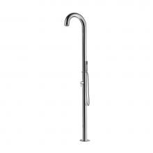 Outdoor Shower FTA-C90-CHS - ''Club'' Free Standing Single Supply Shower Unit - Hand Spray - Concealed Show
