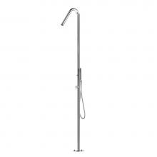 Outdoor Shower FTA-CS40-CHS - ''Twiggy'' Free Standing Single Supply Shower Unit - Hand Spray - Concealed Sh