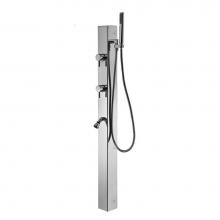 Outdoor Shower FTA-P9-C-FSHS - ''In & Out'' Wall Mount Single Supply Shower - Foot Shower - Hand Spray